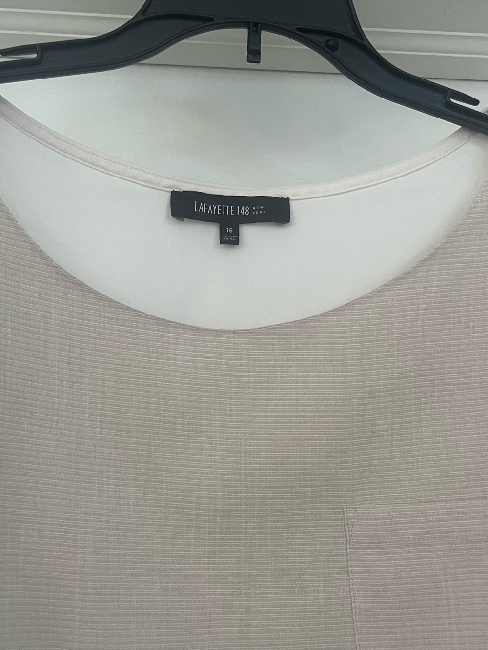 Lafayette 148 New York Beige Textured Blouse